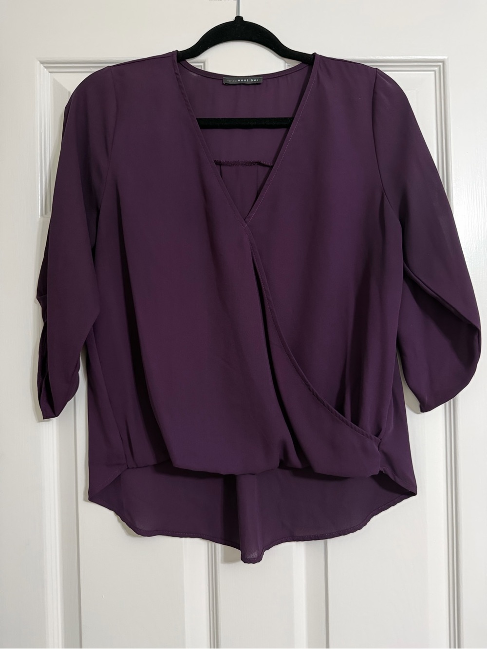 West Kei Plum Surplice Blouse